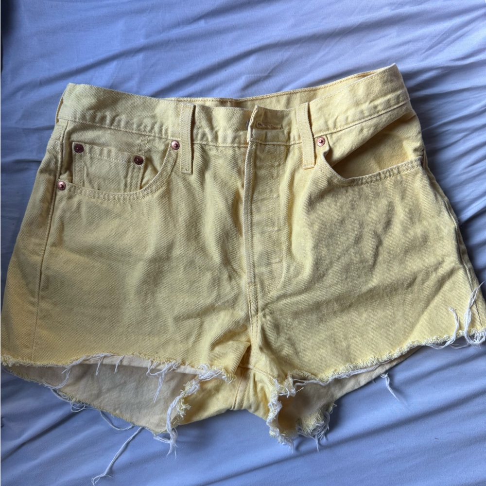 Yellow Levi’s 501 Denim Shorts